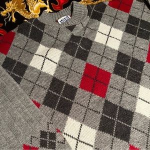 Vintage Laura Tyler checkered sweater